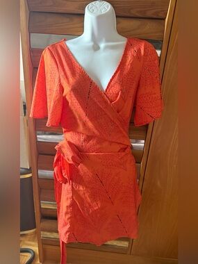 Cupshe Bright Orange Wrap Dress/Short